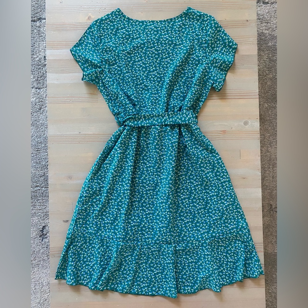 NWT Elings Floral Midi Short Sleeve Dress Small 2 4 - Picture 4 of 7